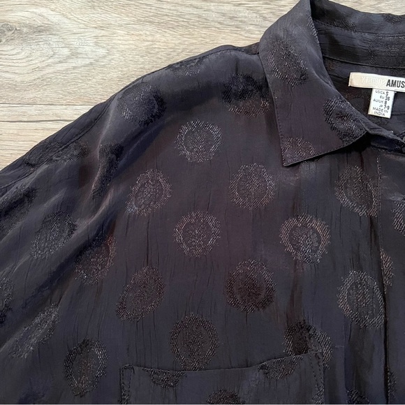 Amuse Society Black Textured Shirt - Picture 3 of 6